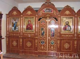 Иконостас одноярусный №1 в Больничном храме в городной клинической больнице г. Подольск Иконостас одноярусный №1 в Больничном храме в городной клинической больнице г. Подольск