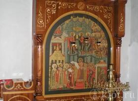 Киот напольный - инкрустация, резьба по дереву. Покровский храм с. Юдановка Киот напольный - инкрустация, резьба по дереву. Покровский храм с. Юдановка